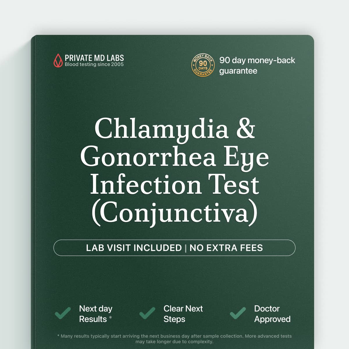 Conjunctival STI test for chlamydia and gonorrhea eye infection symptoms