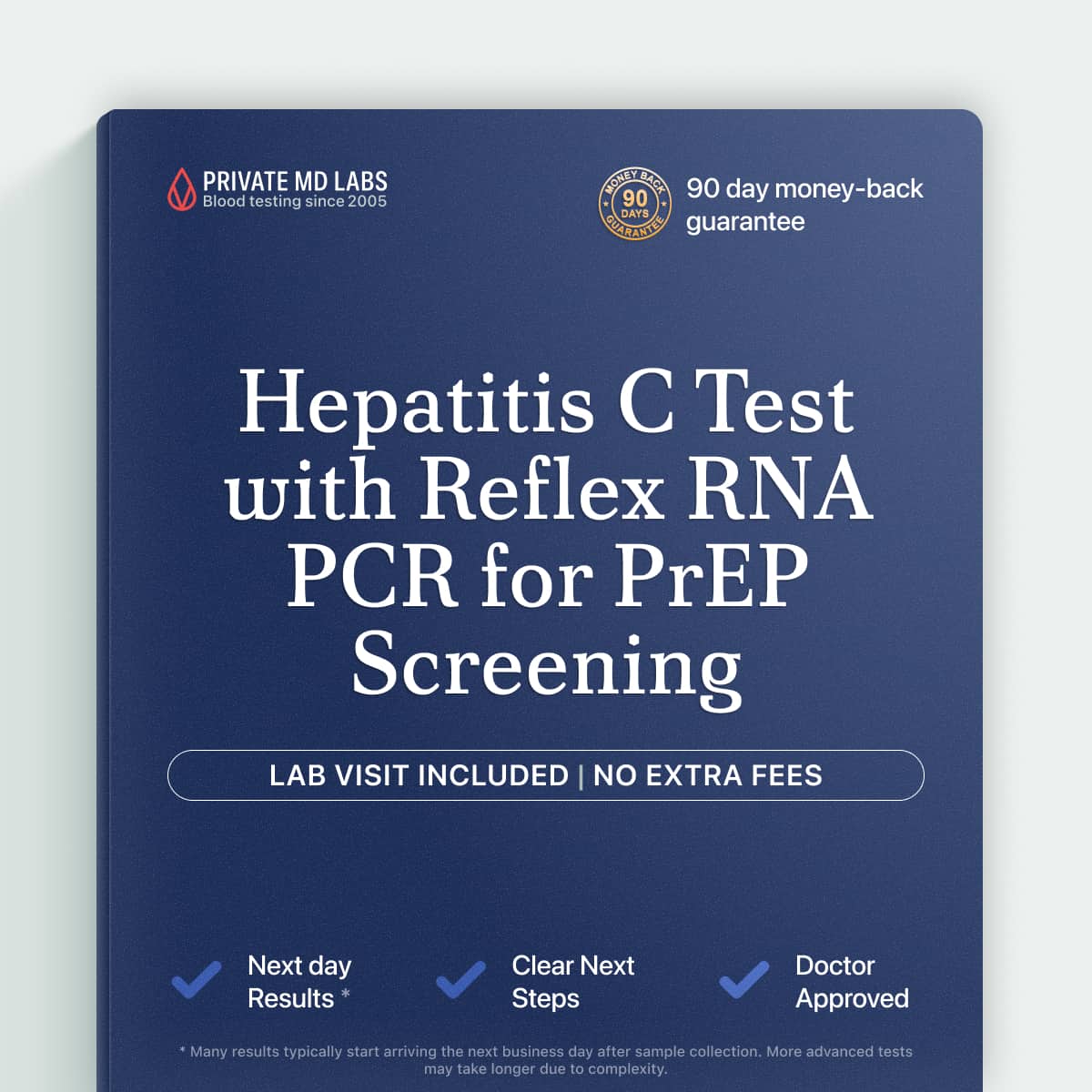 Hepatitis C antibody test with reflex RNA PCR for PrEP screening and sexual health