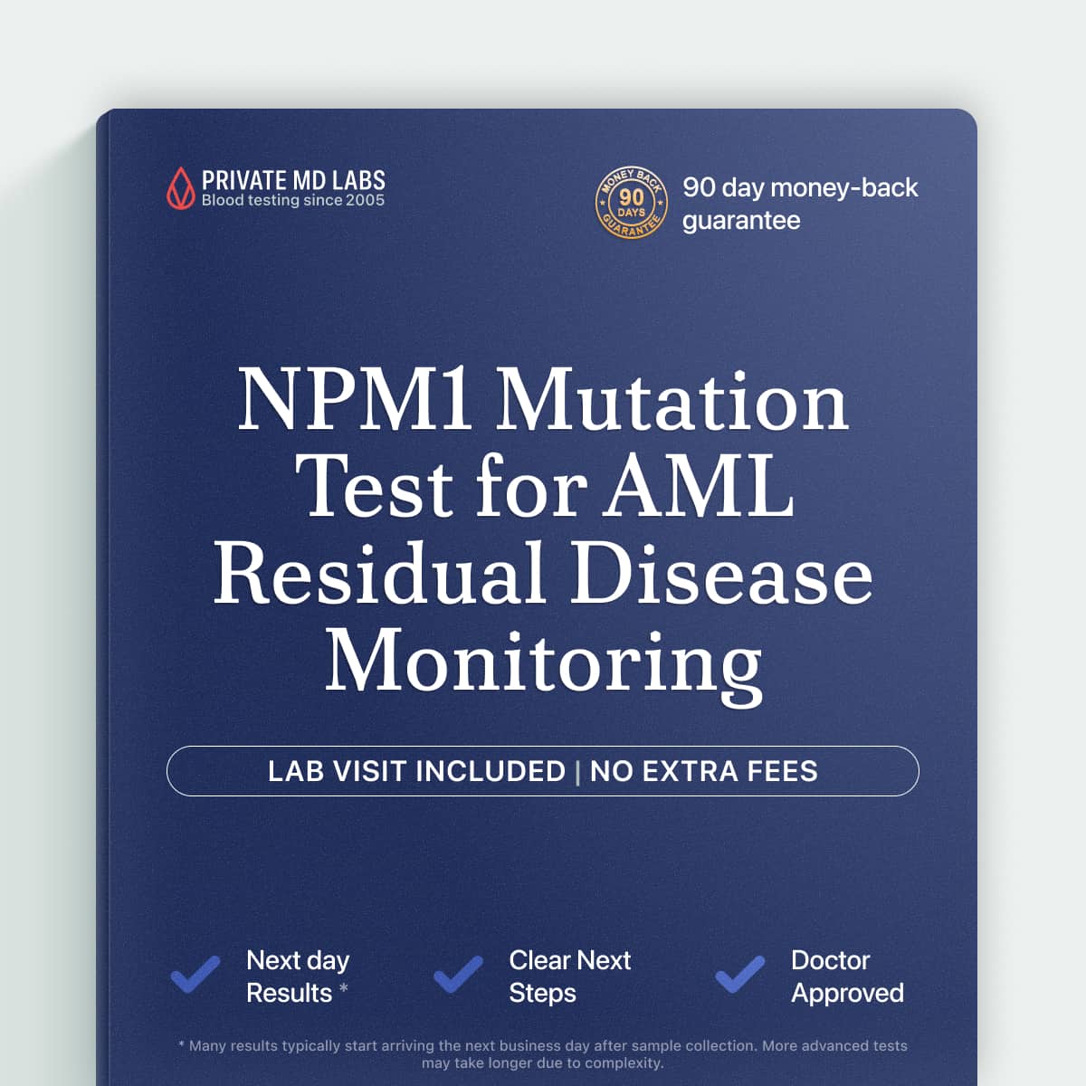 NPM1 mutation MRD test for AML patients monitoring leukemia treatment response