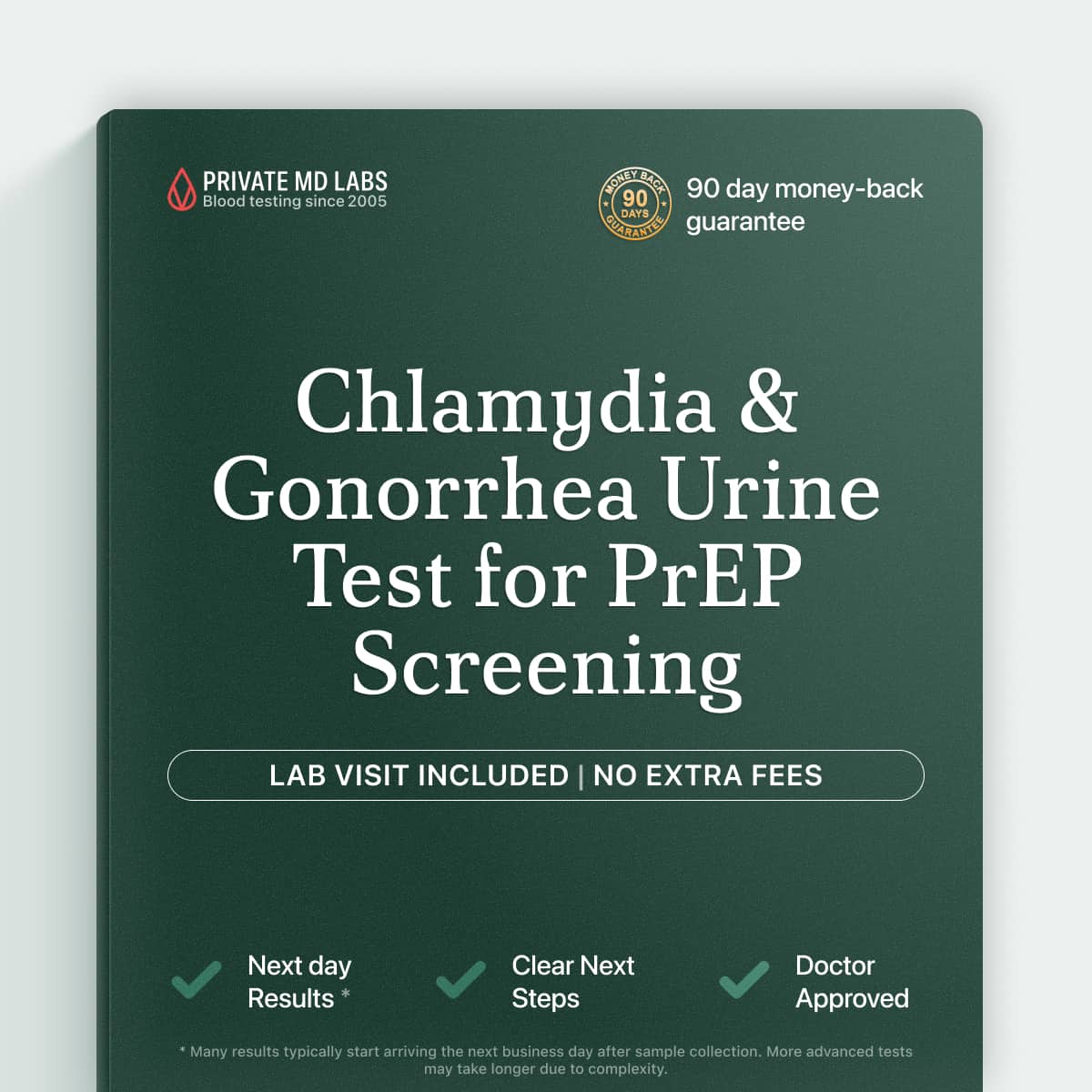 Chlamydia and gonorrhea urine test for PrEP users and sexually active adults