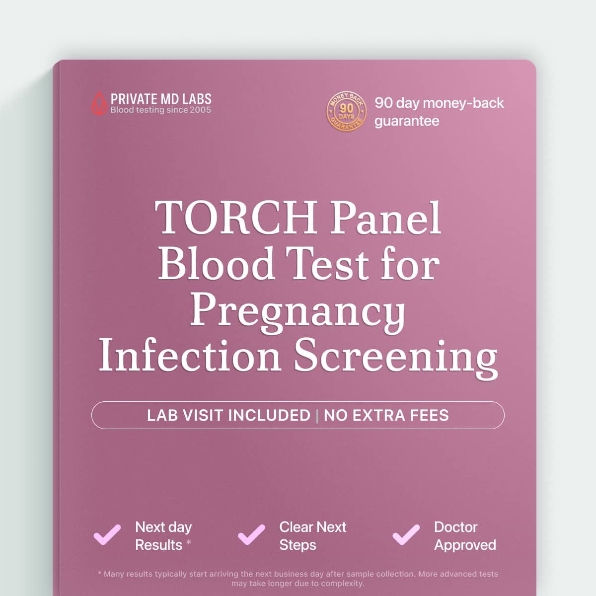 TORCH IgG panel for pregnant women screening for congenital infection risk