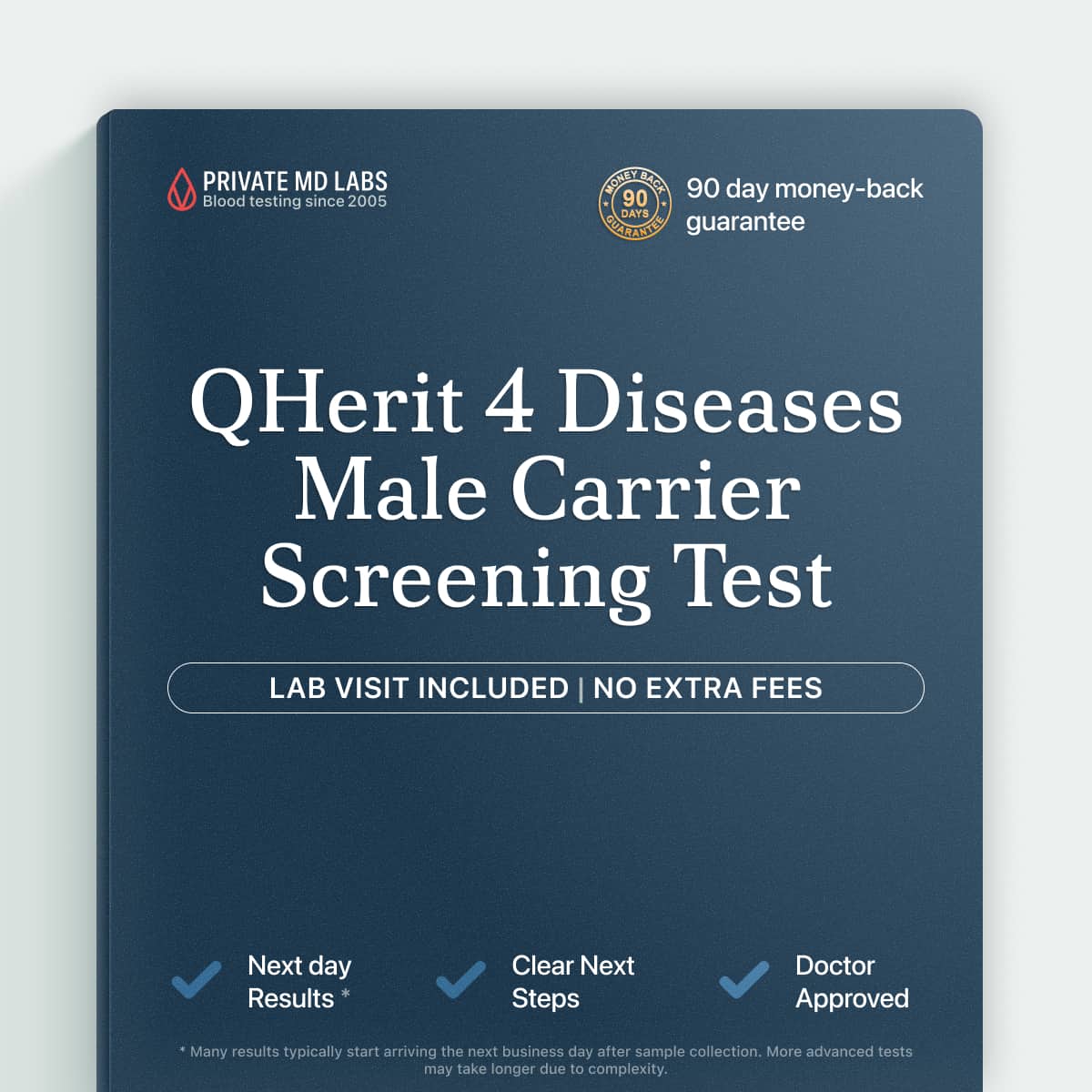 Carrier screening panel for men planning pregnancy to check inherited genetic risks