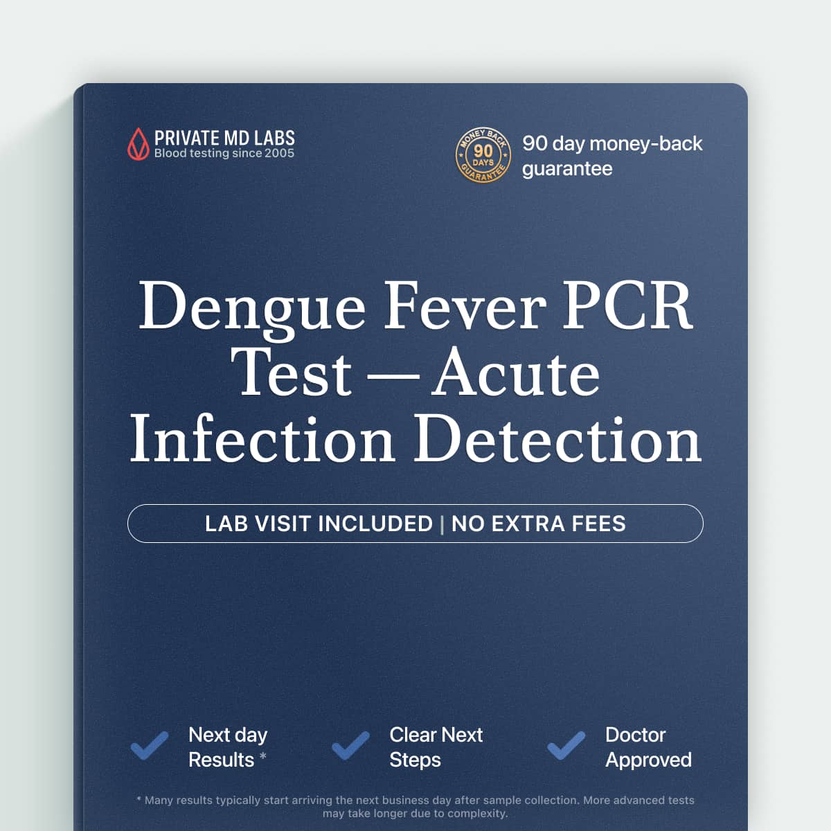 Dengue virus PCR test for diagnosing acute fever within 5 days of symptoms