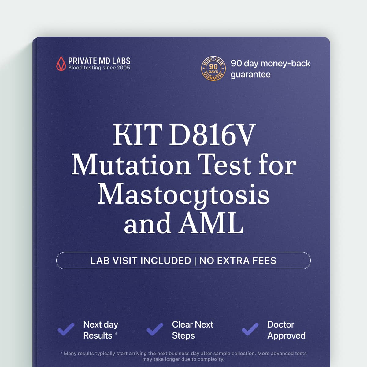 KIT D816V mutation test for mastocytosis and AML diagnosis and treatment planning