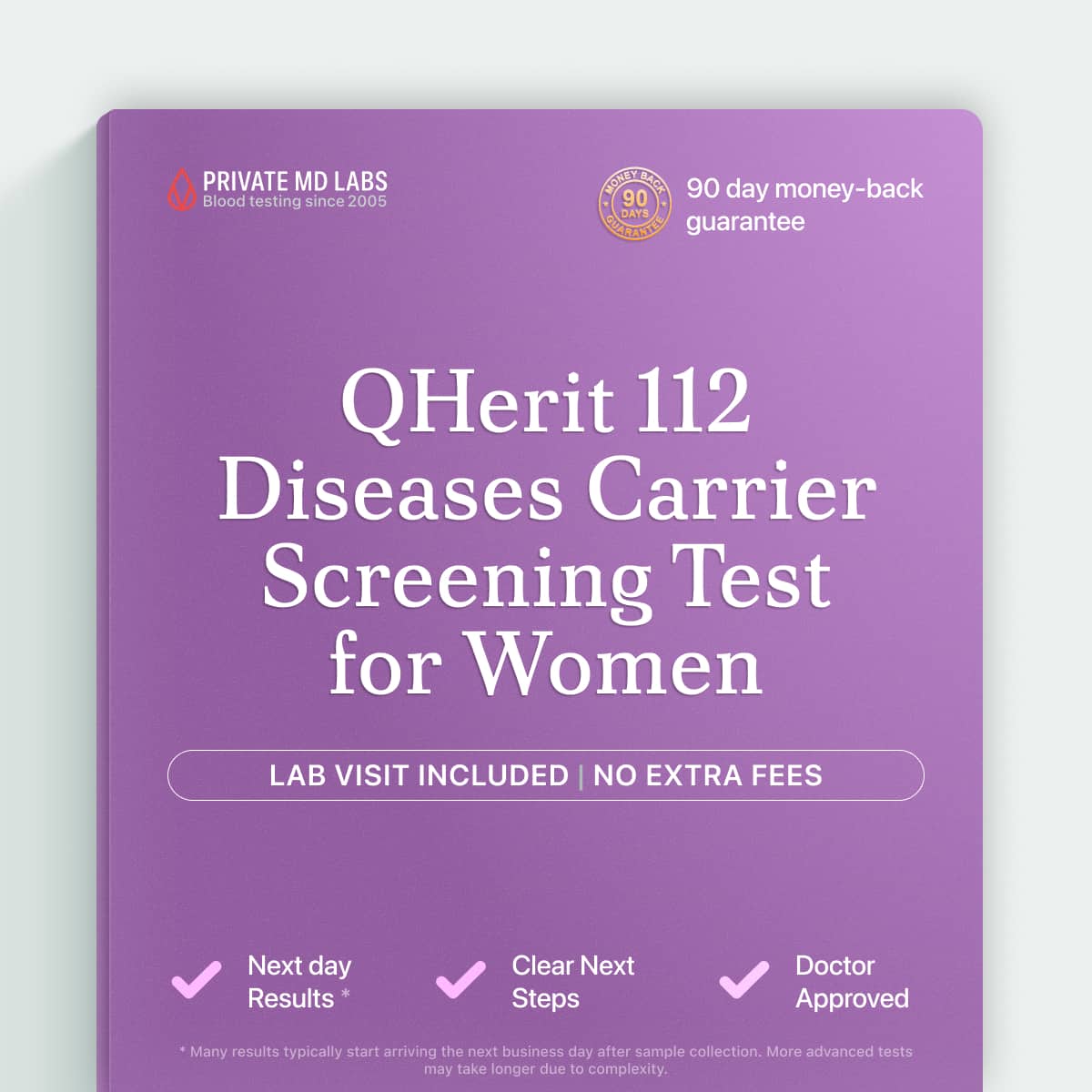 Carrier screening panel for women planning pregnancy to assess inherited disease risk