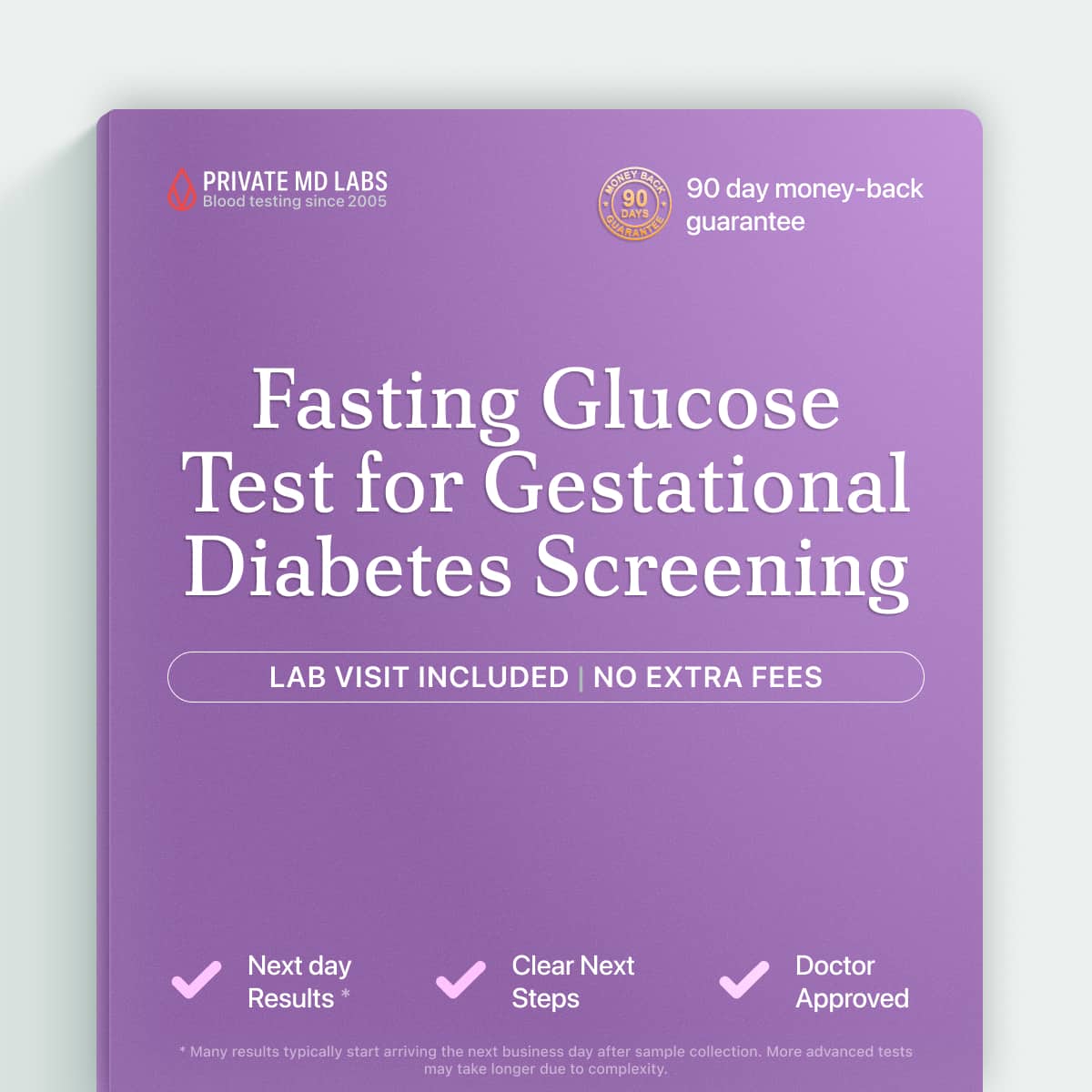 Fasting glucose test for pregnant women screening for gestational diabetes risk