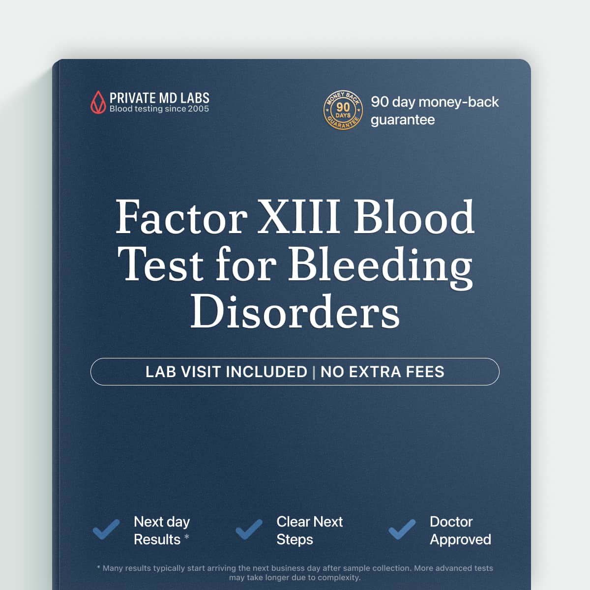 Factor XIII blood clotting test for people with unexplained bleeding or wound healing issues
