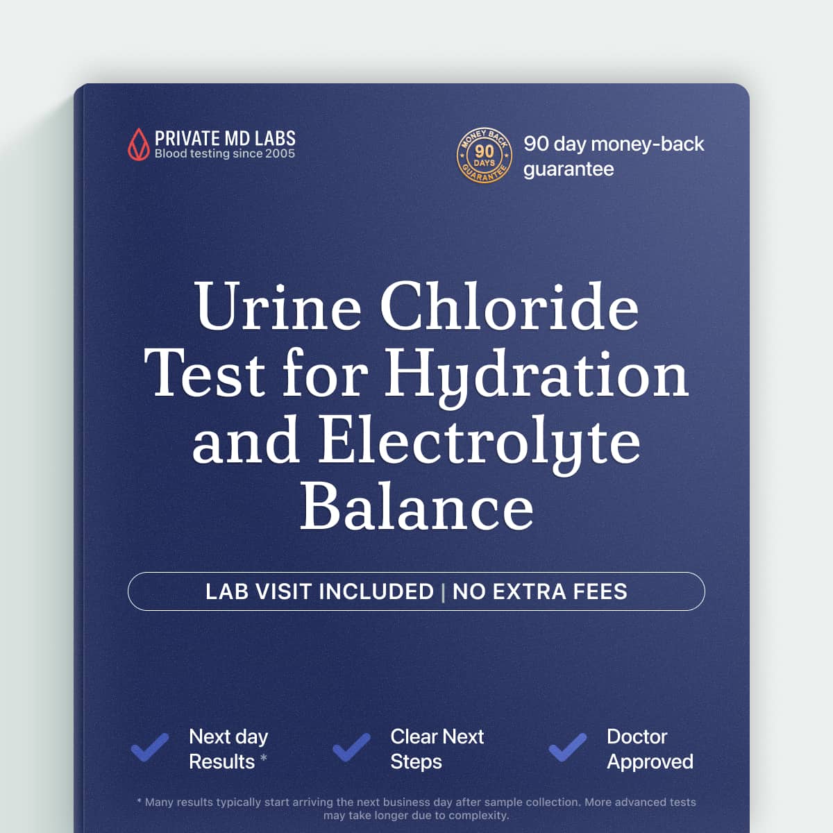 Urine chloride test for checking hydration, diet, and electrolyte balance