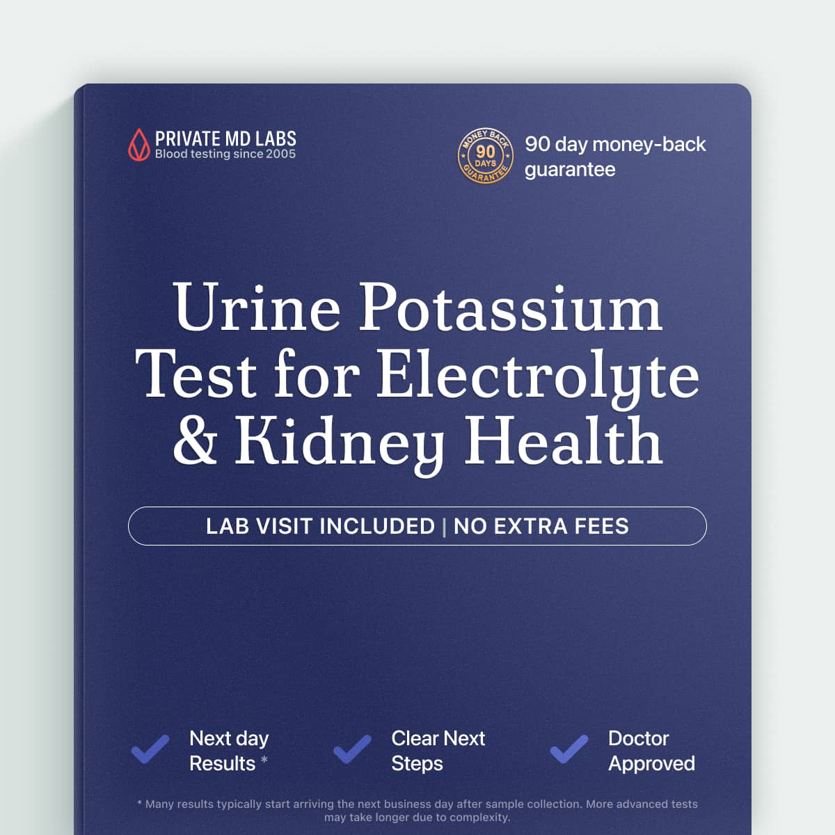 Random urine potassium test for checking hydration, kidney, and electrolyte balance