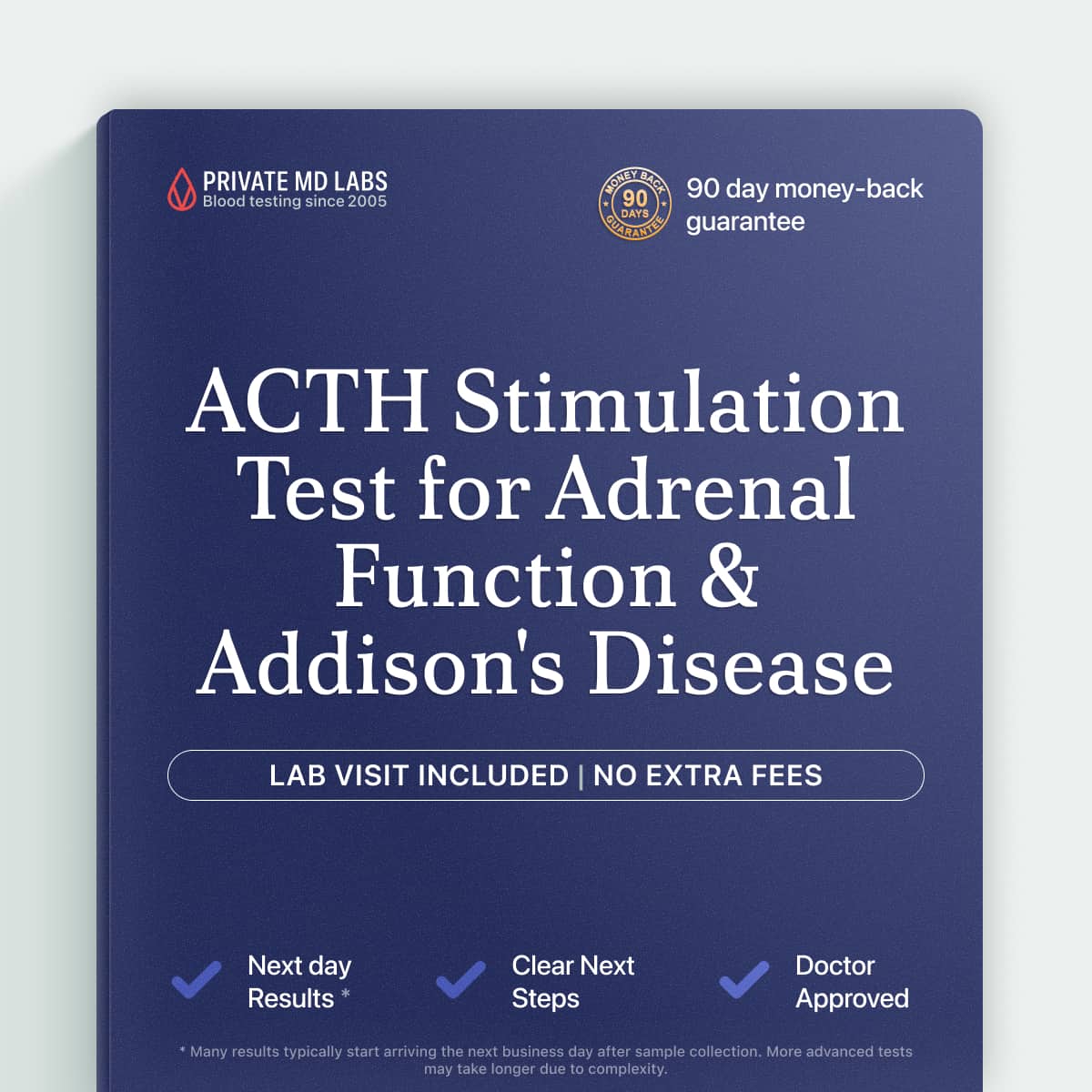 ACTH stimulation test for adrenal function and Addison's disease evaluation