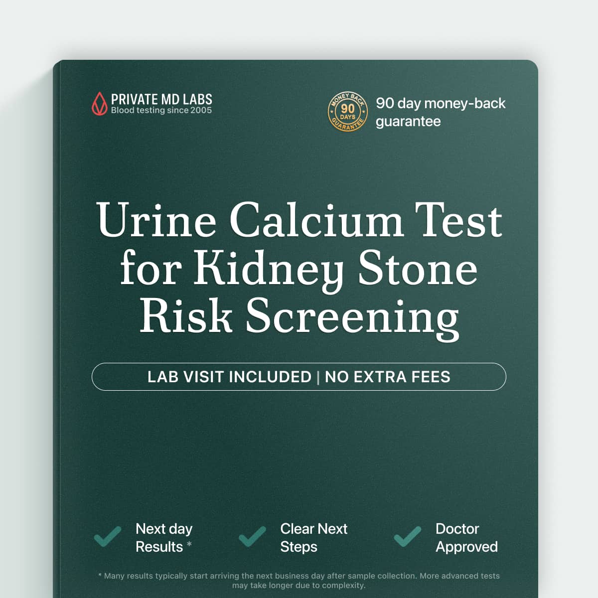 Random urine calcium test screening for kidney stone risk and bone metabolism issues