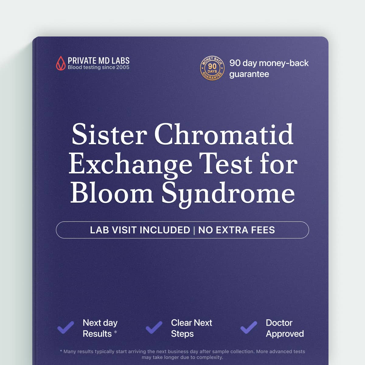 Chromosome test for families checking genetic risk of Bloom Syndrome