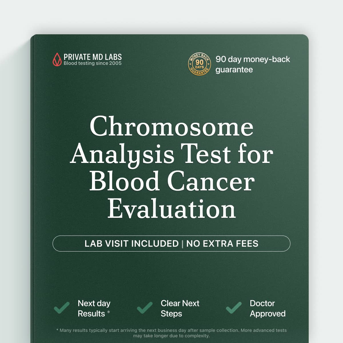 Chromosome analysis test for patients with leukemia, lymphoma, or blood cancer concerns