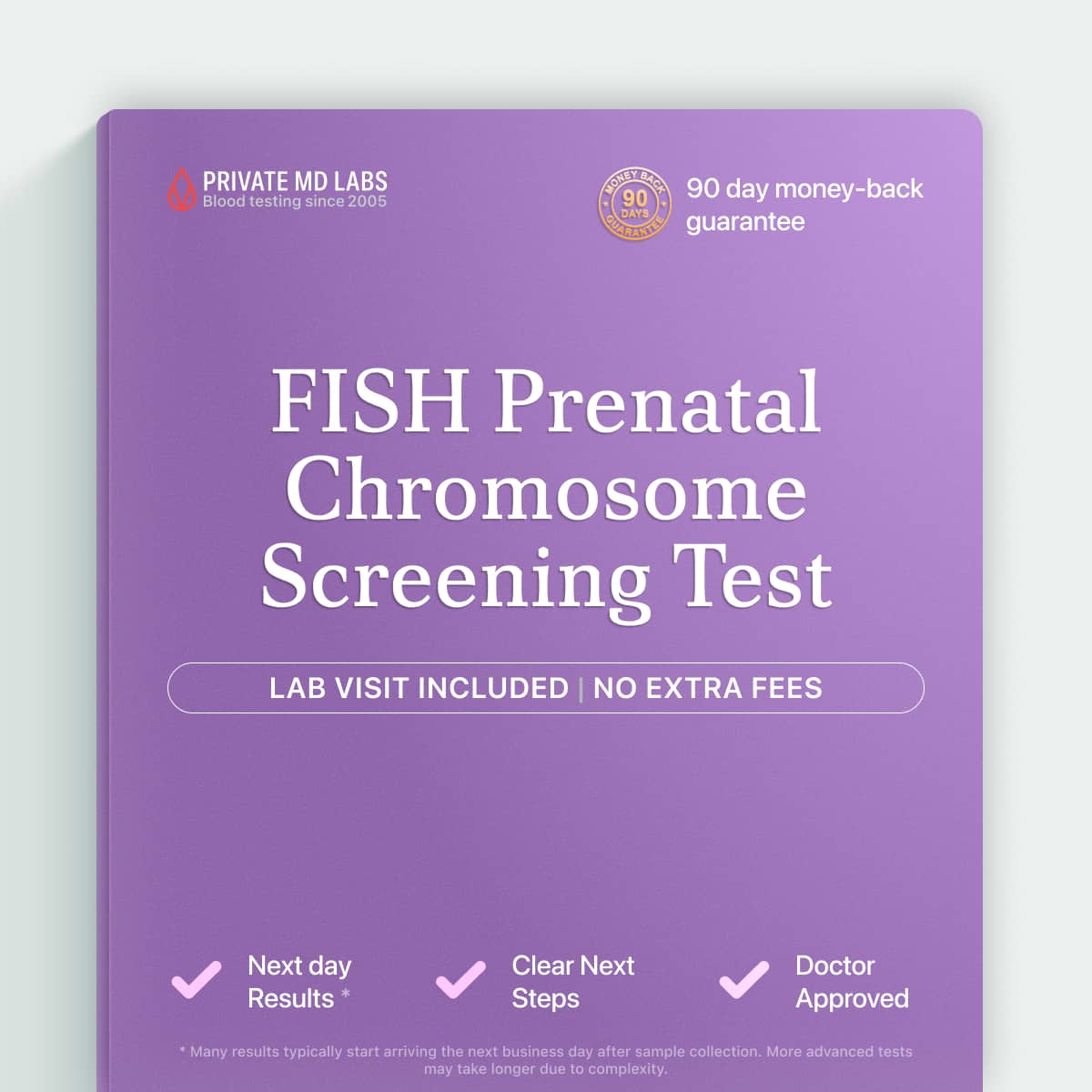 Prenatal FISH chromosome screen for expecting parents checking fetal genetic health