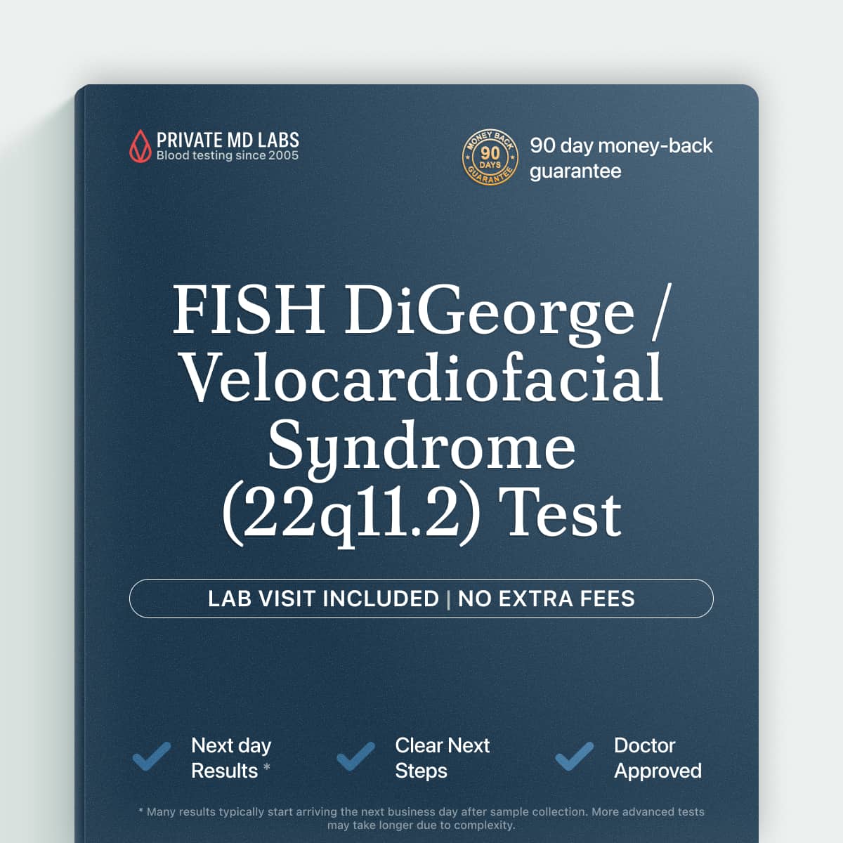 Genetic FISH test for families with suspected 22q11.2 deletion syndrome symptoms
