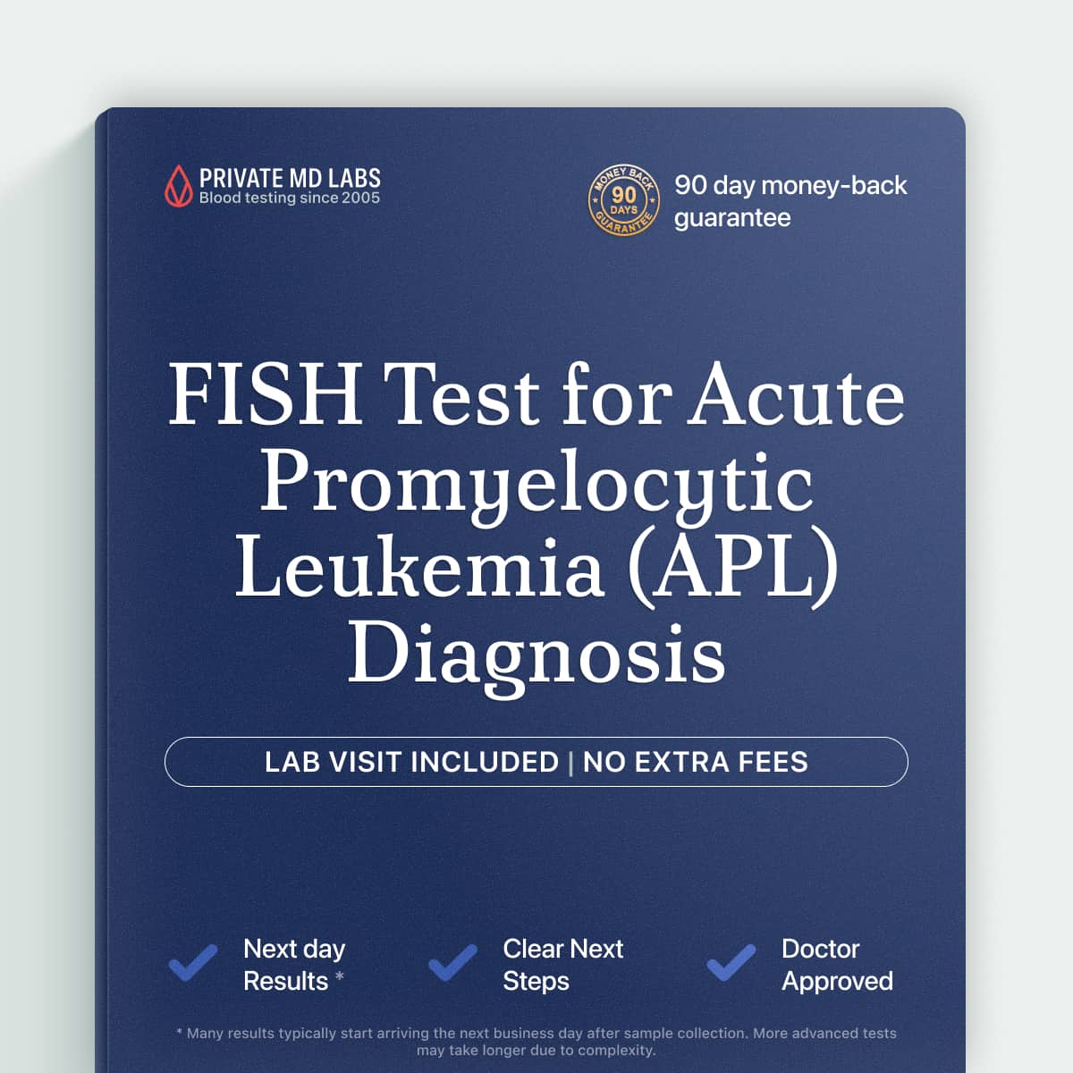 FISH test for suspected acute promyelocytic leukemia diagnosis and genetic evaluation