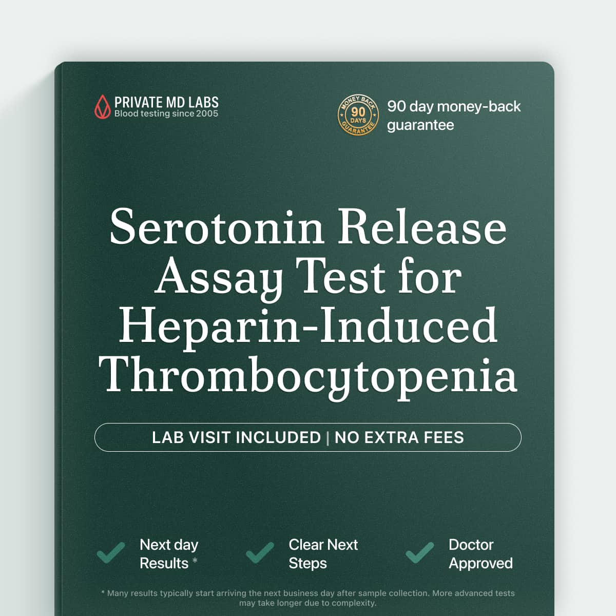 Serotonin Release Assay for patients with suspected heparin-induced thrombocytopenia