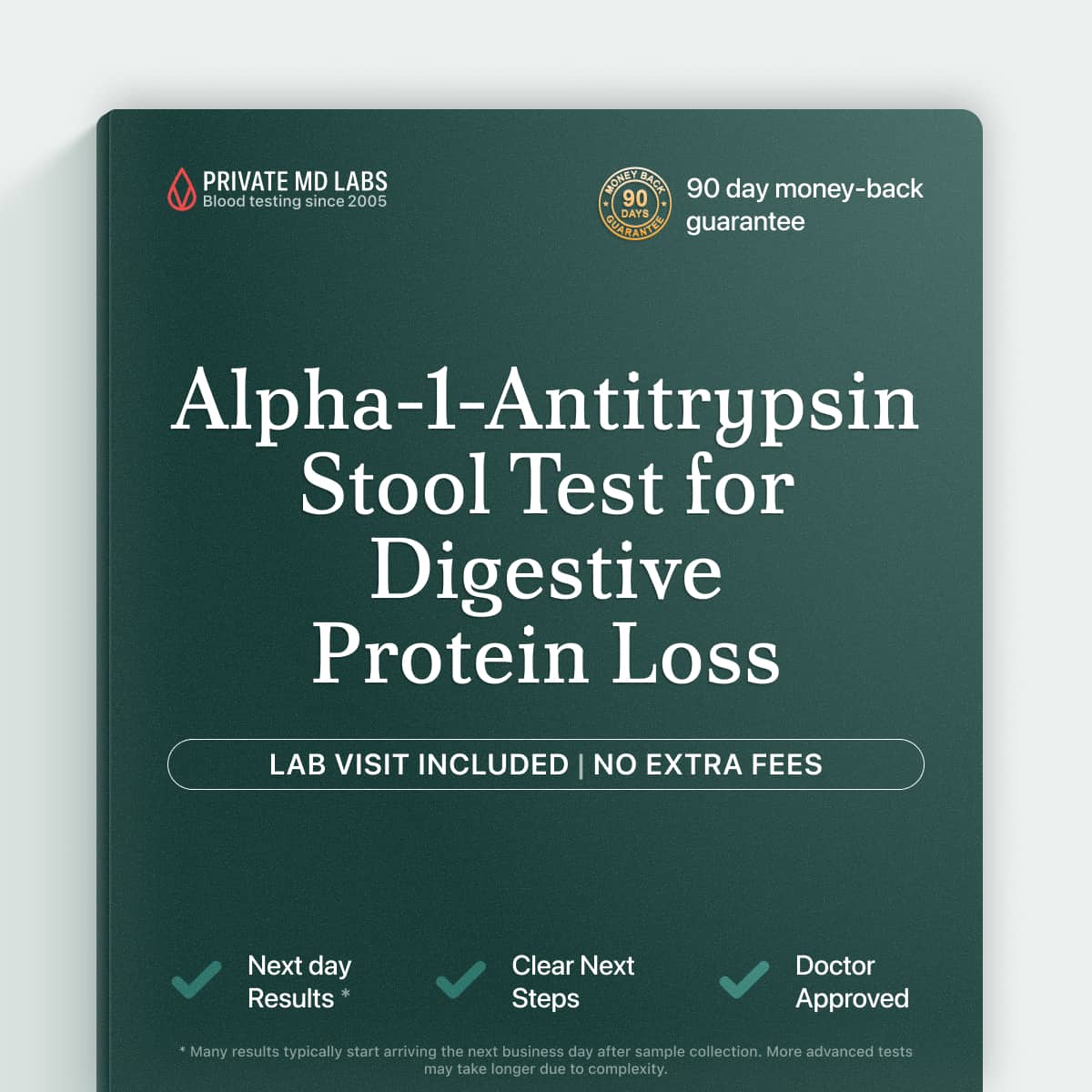 Stool test for digestive protein loss and gastrointestinal inflammation screening