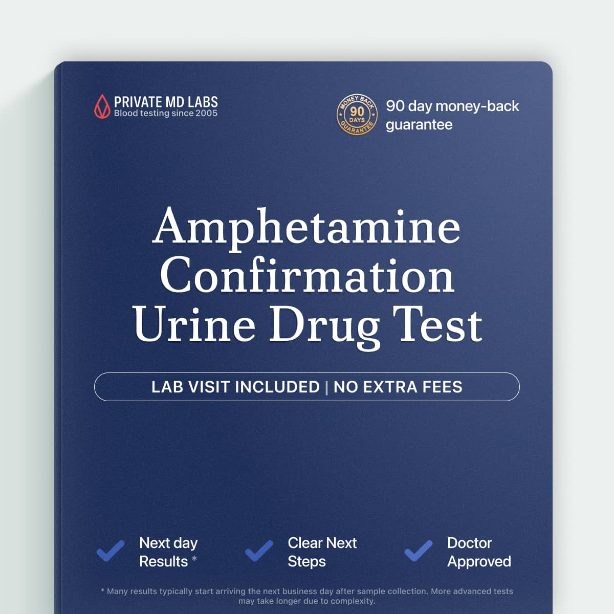 Amphetamine confirmation urine test for drug screening verification purposes