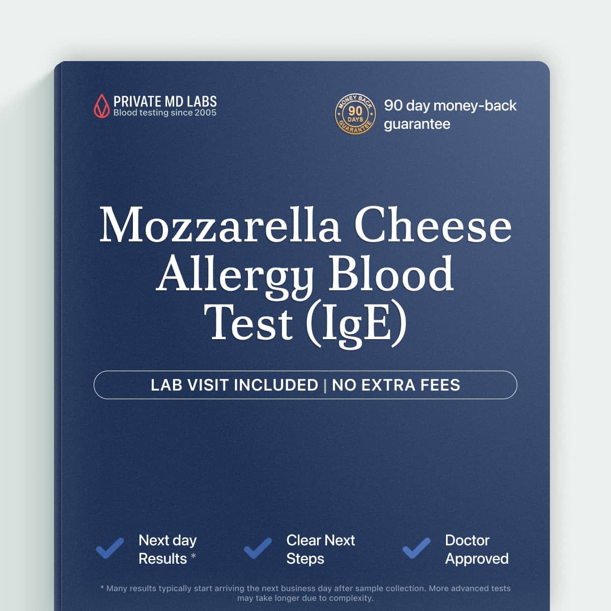 Mozzarella cheese IgE allergy test for people with dairy food reactions