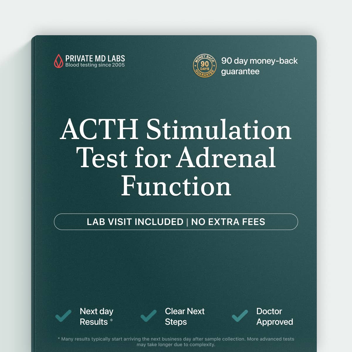 ACTH stimulation test for adults with fatigue, weight loss, or suspected Addison's disease