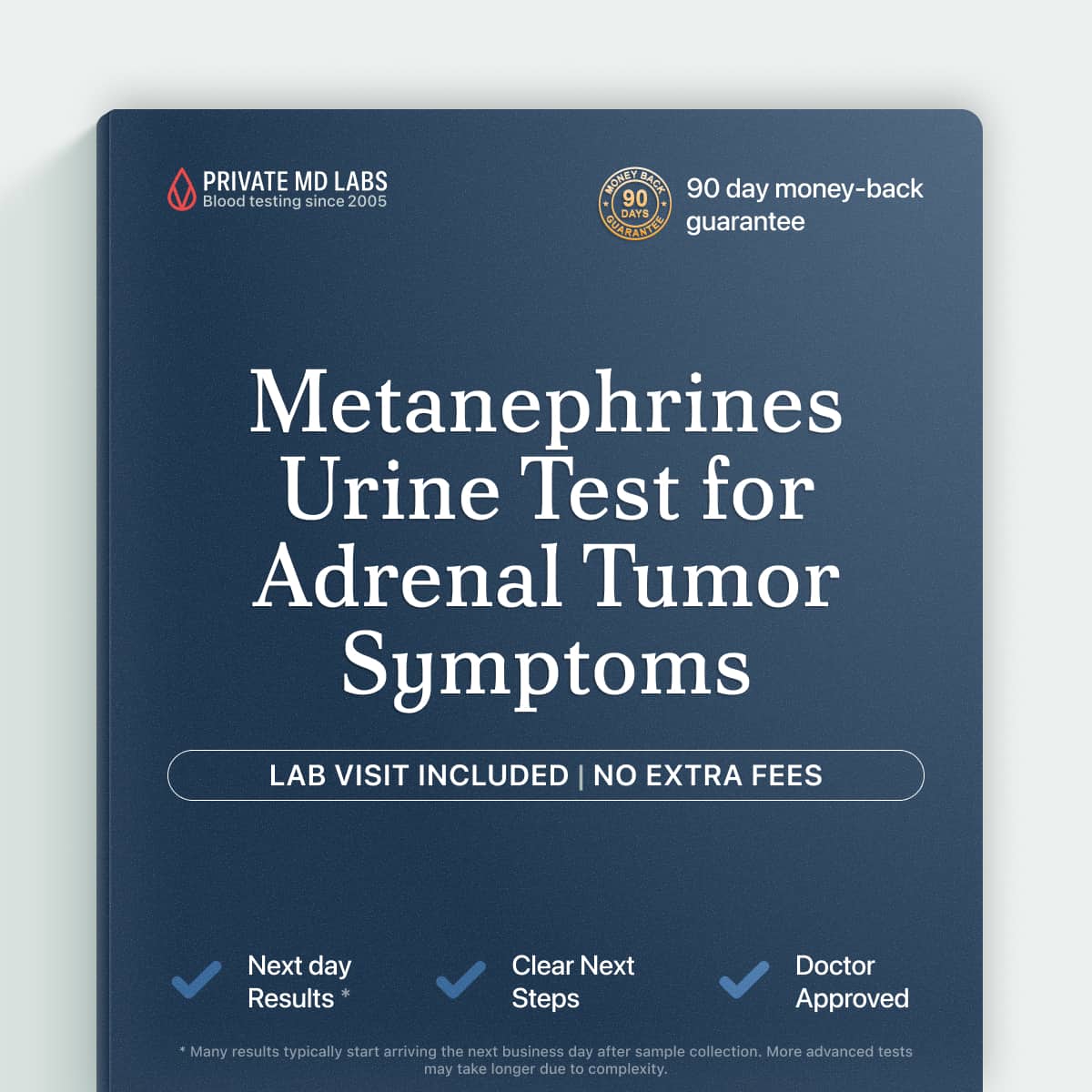 Urine metanephrines test for evaluating pheochromocytoma and adrenal tumor symptoms