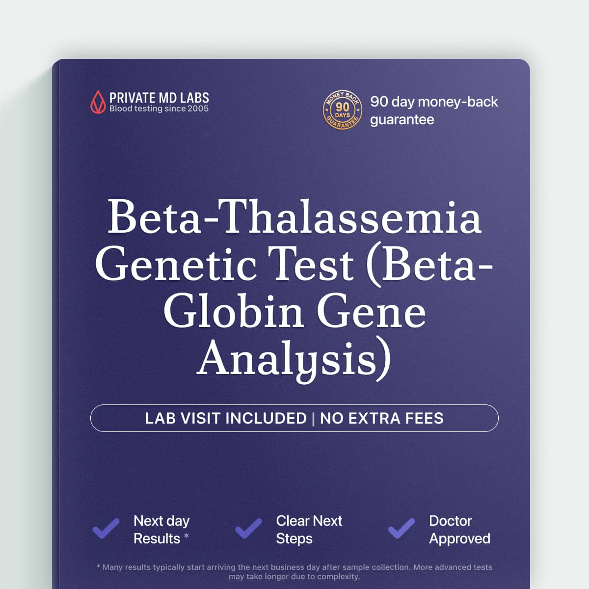 Genetic test for beta-thalassemia carriers and families with inherited blood disorder history