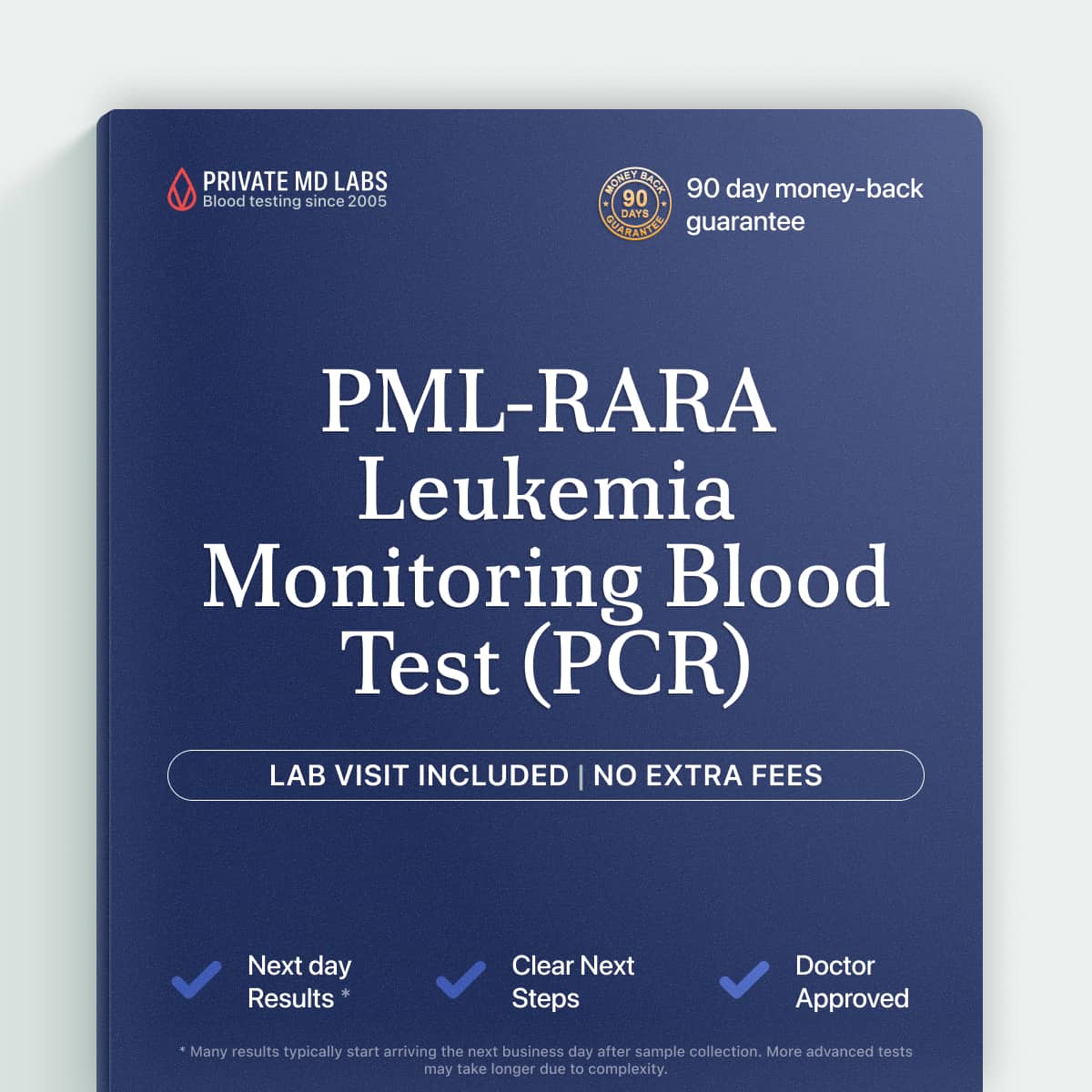 PML-RARA PCR test for monitoring acute promyelocytic leukemia treatment response