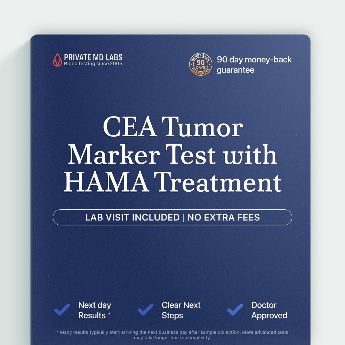 Cancer monitoring test for patients tracking CEA tumor marker levels over time