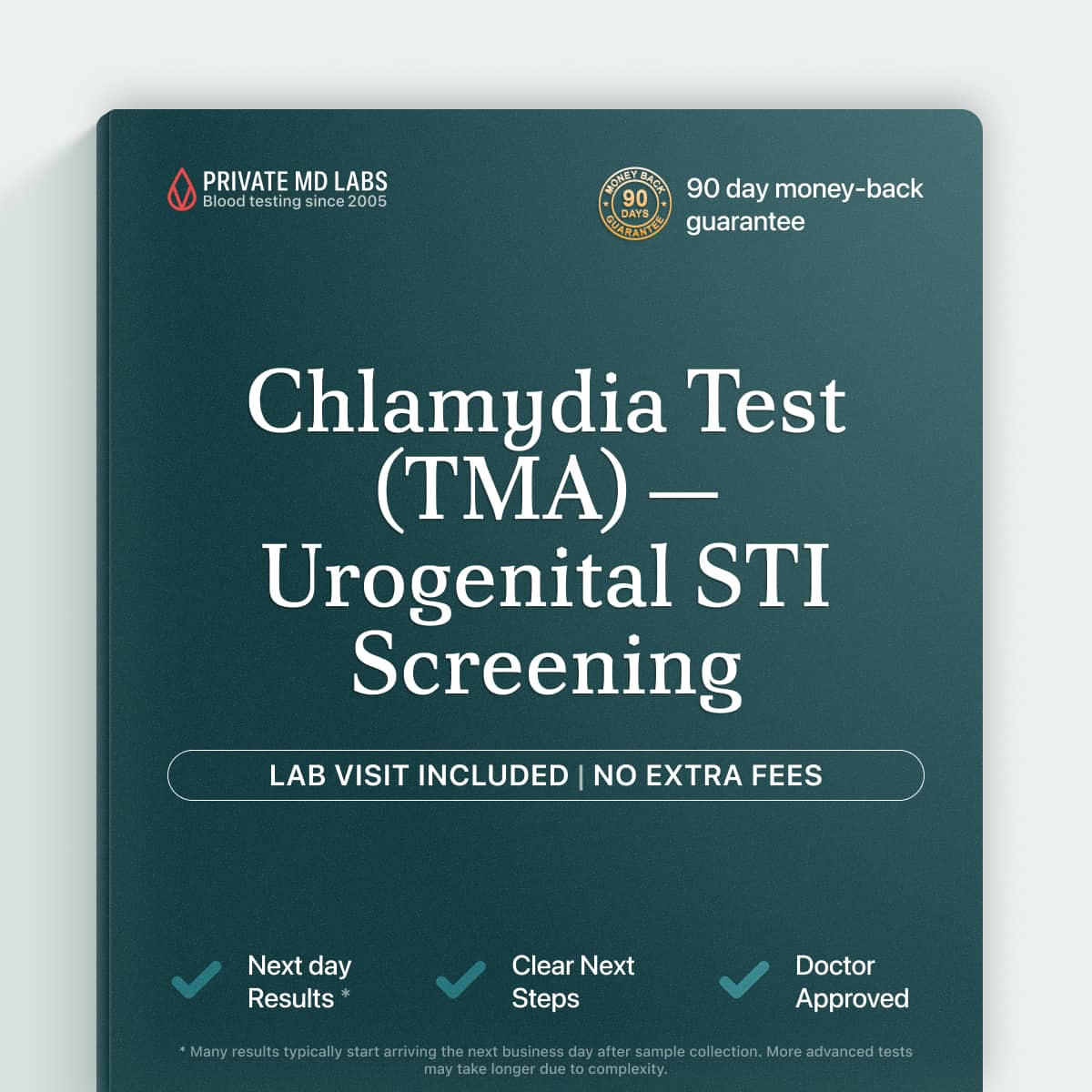 Chlamydia TMA urogenital test for sexually active adults with STI symptoms or exposure concerns