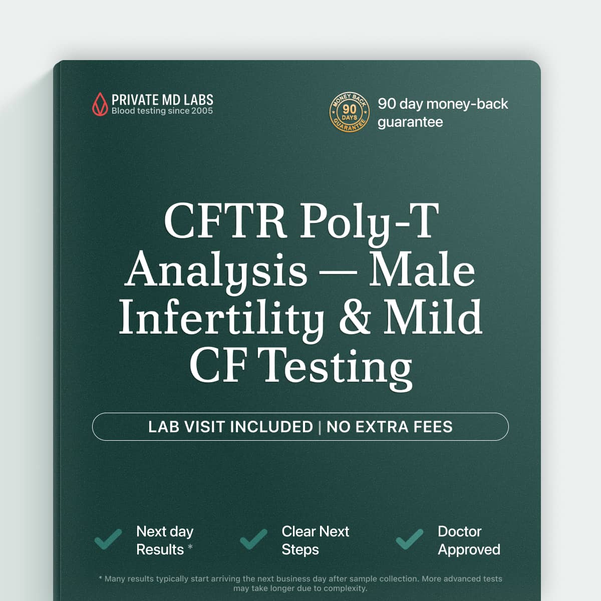 Genetic fertility test for men with CBAVD or suspected mild cystic fibrosis traits