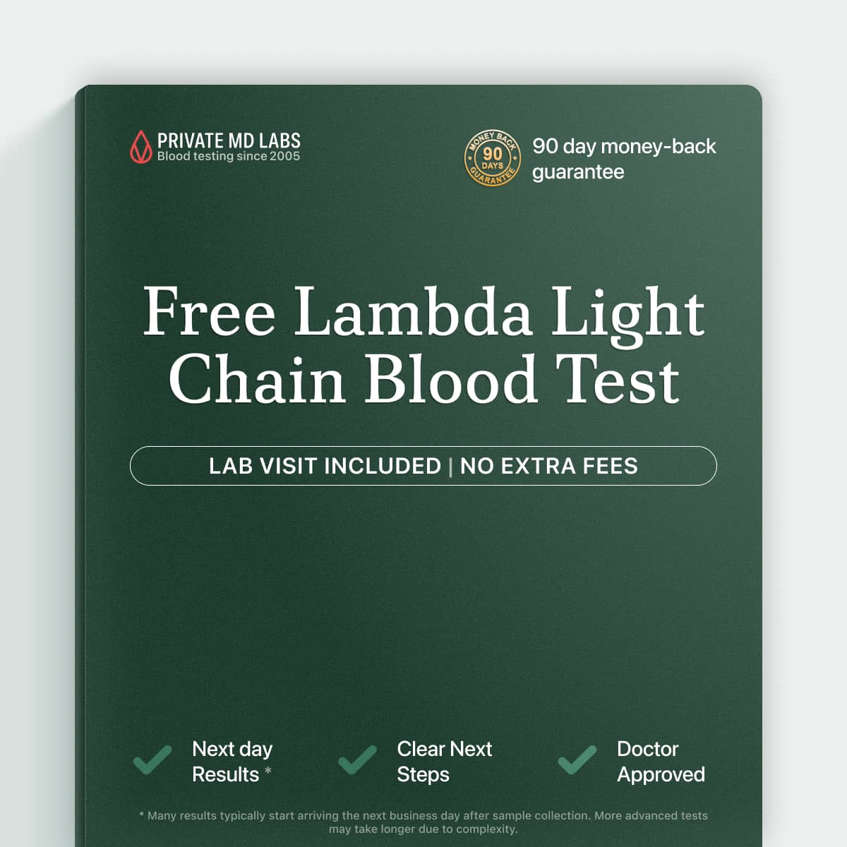 Free Lambda Light Chain test for monitoring blood plasma cell disorders and immune health