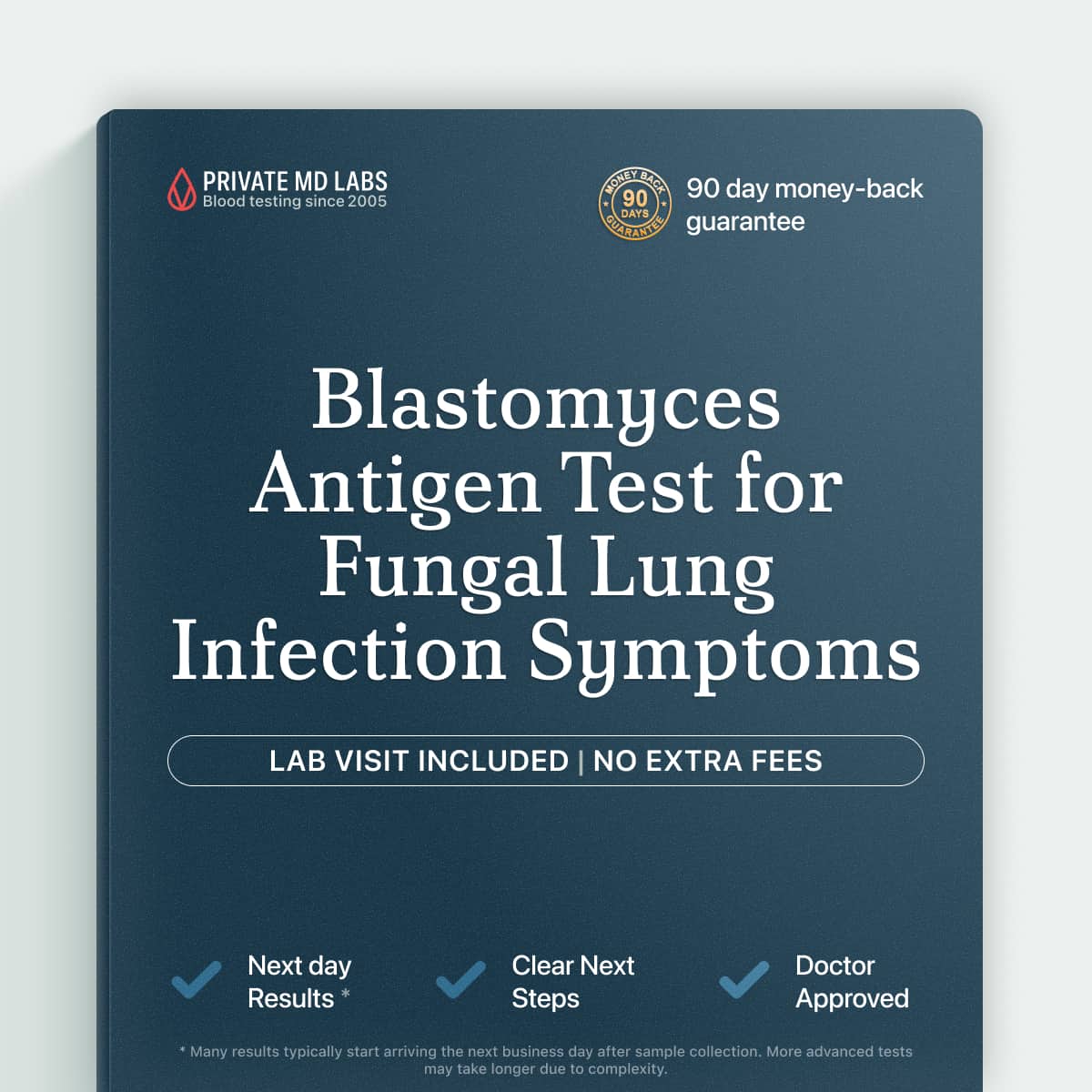 Blastomyces antigen test for diagnosing fungal lung infections and blastomycosis symptoms