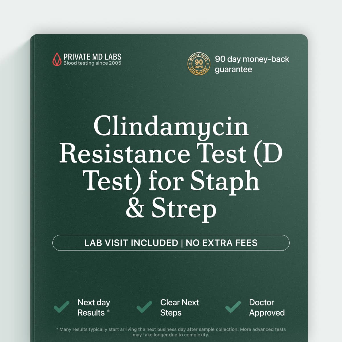 D Test for clindamycin resistance in Staph and Strep infections