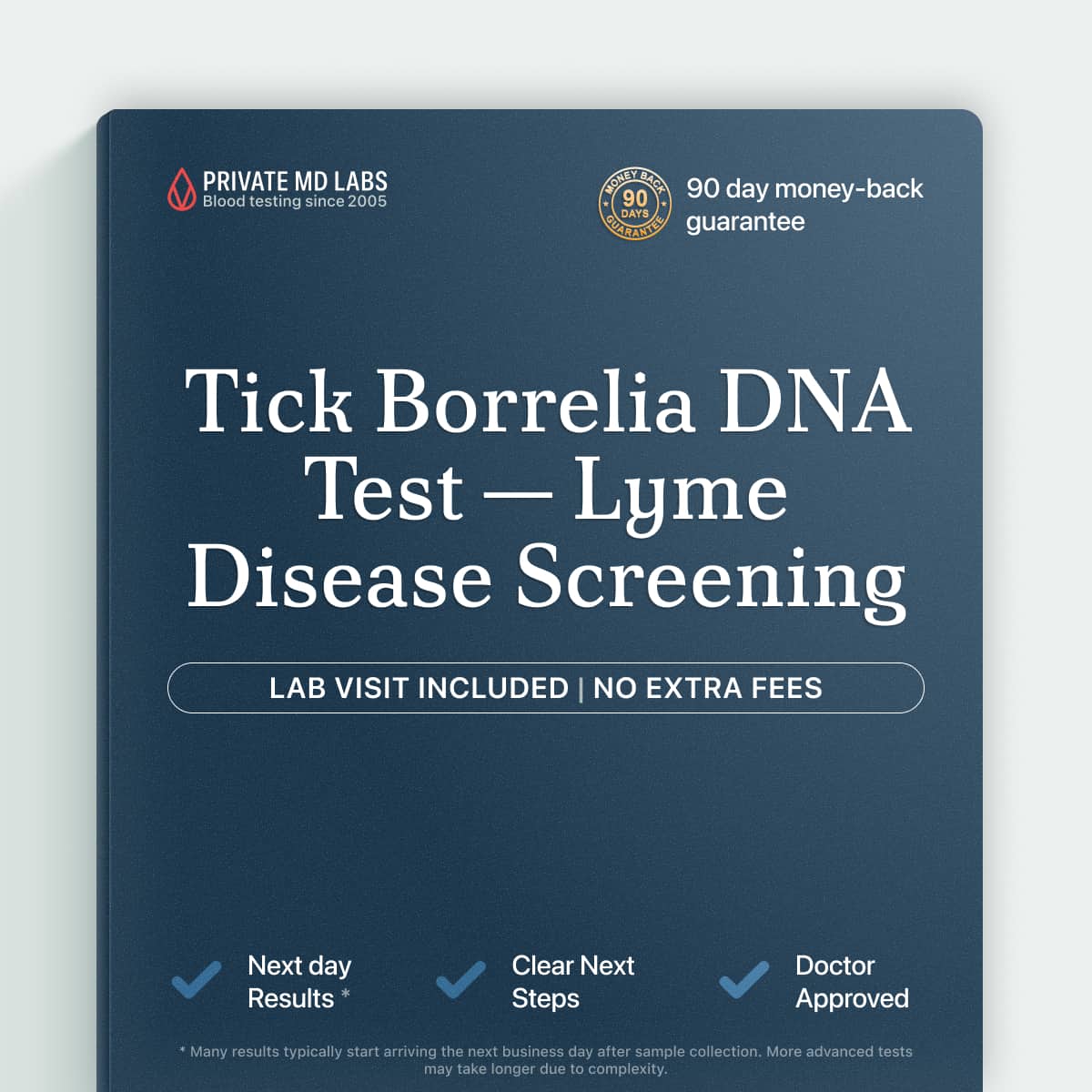 Tick testing kit for detecting Borrelia DNA linked to Lyme disease