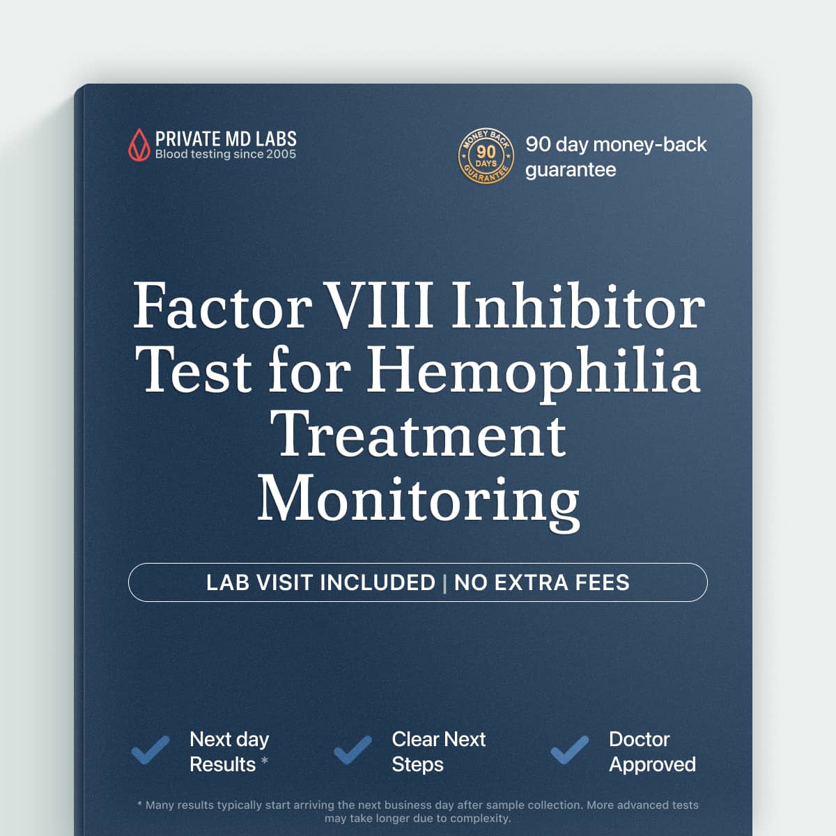 Specialized bleeding disorder test for hemophilia patients monitoring Factor VIII inhibitor levels