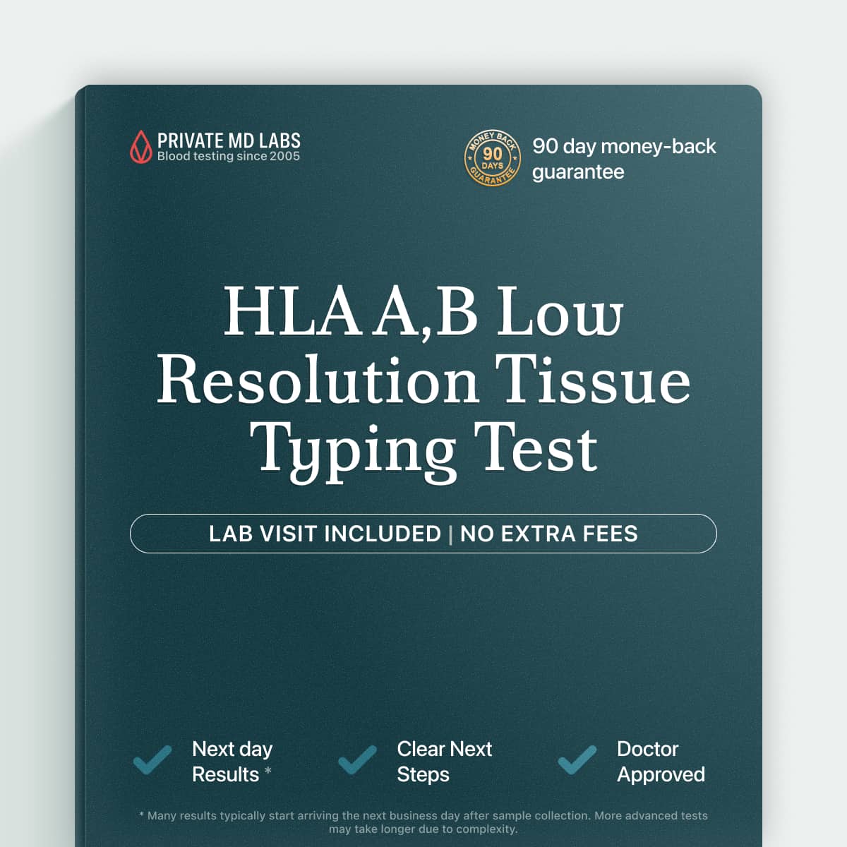 HLA A,B typing test for transplant matching and family genetic compatibility screening