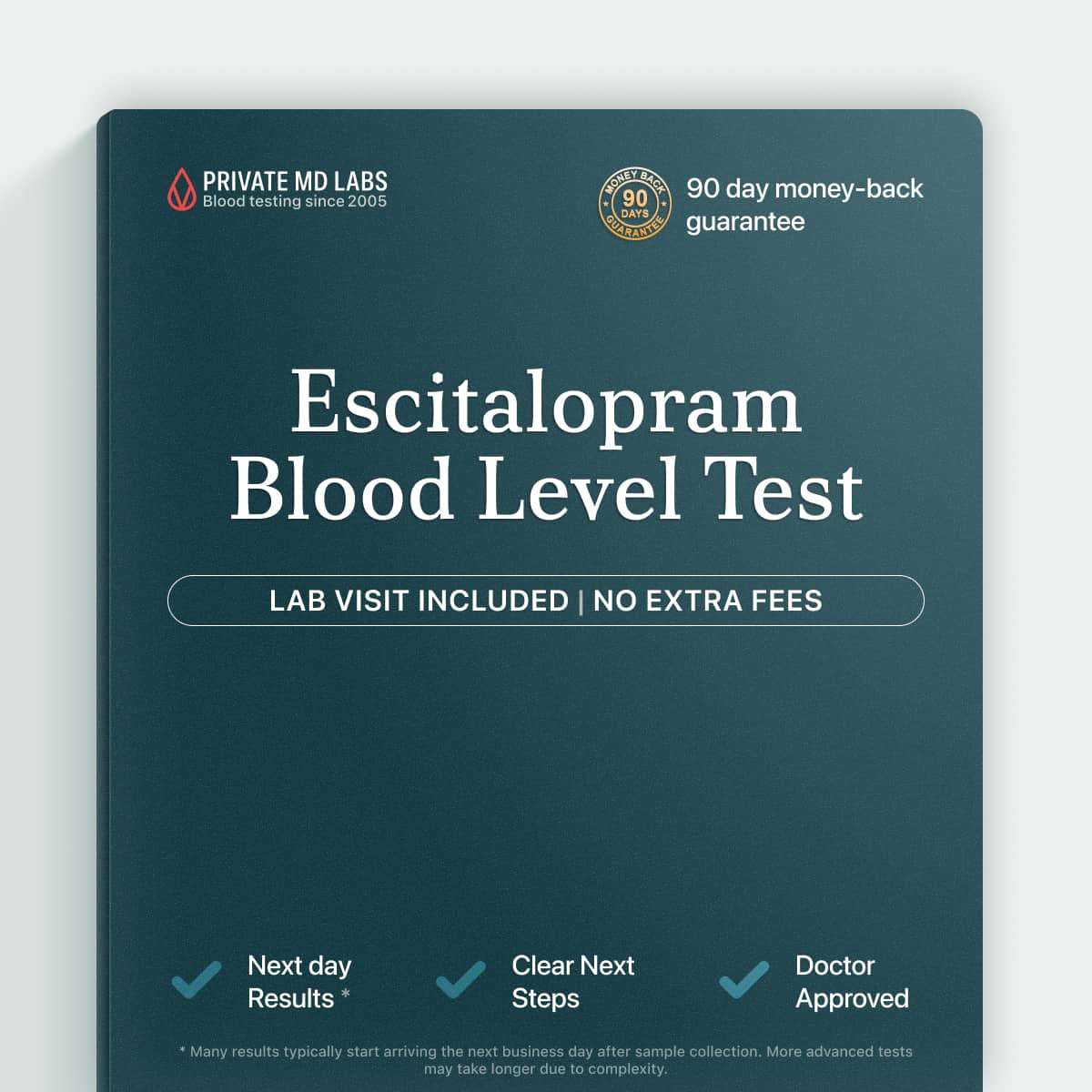 Escitalopram level test for patients monitoring antidepressant medication and mood treatment