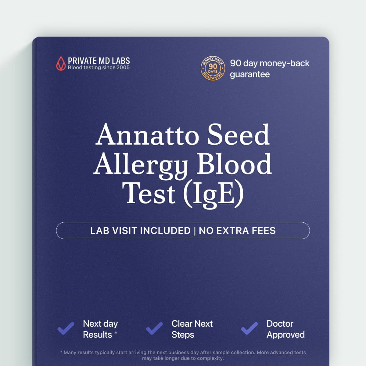 Food allergy test for people reacting to annatto seed food coloring or spices