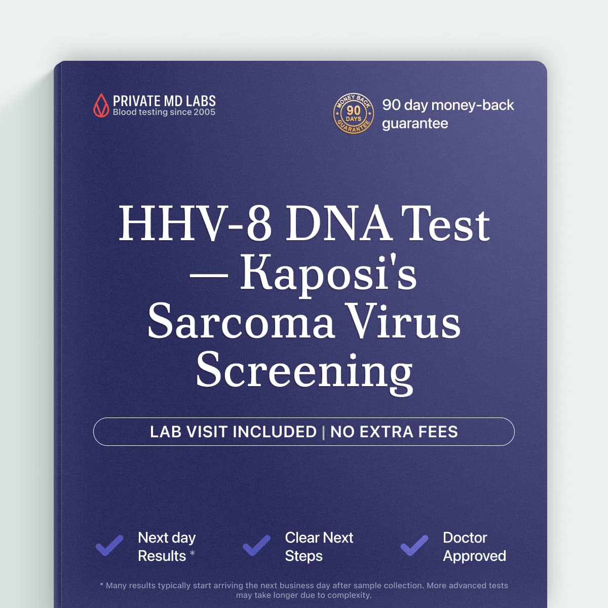 HHV-8 DNA PCR test for individuals at risk of Kaposi's Sarcoma related infection