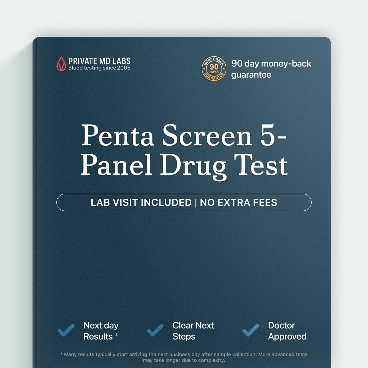 Penta Screen drug test panel for workplace, legal, or personal screening needs