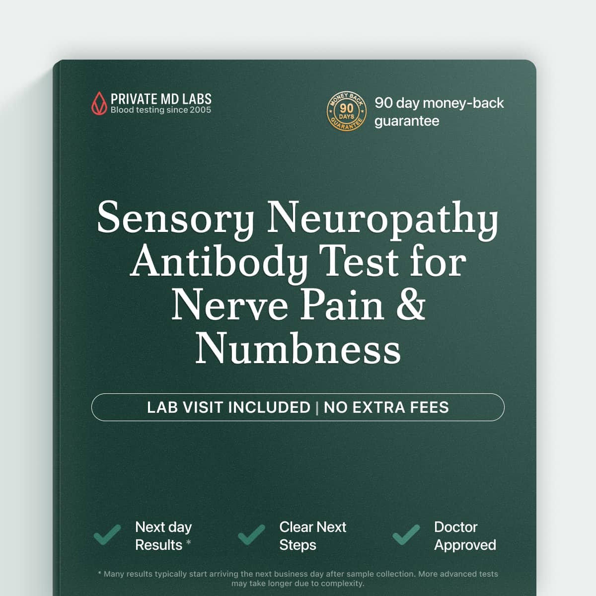 Antibody panel for adults with unexplained nerve pain, tingling, or numbness symptoms