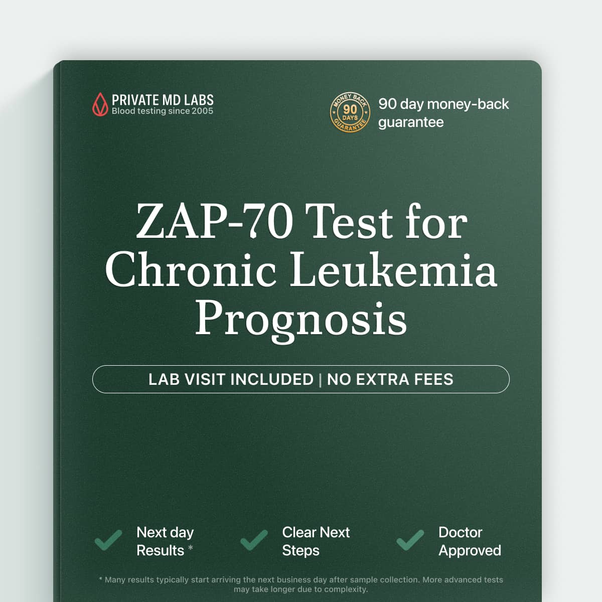 ZAP-70 test for chronic lymphocytic leukemia patients assessing disease outlook