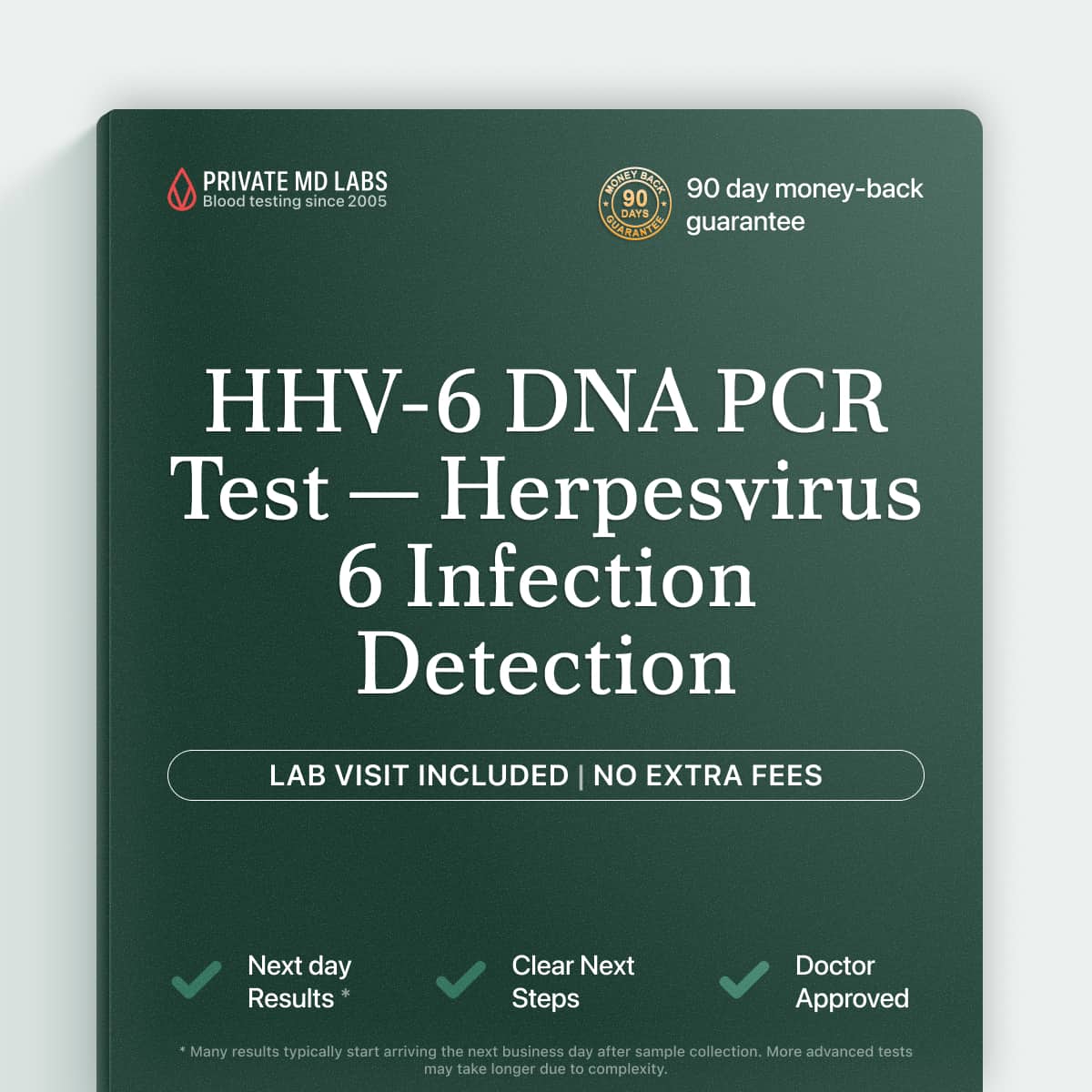 HHV-6 DNA PCR test for detecting active human herpesvirus 6 infection