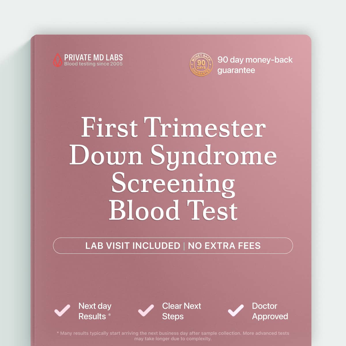 First trimester prenatal screening test for Down syndrome and trisomy 18 risk