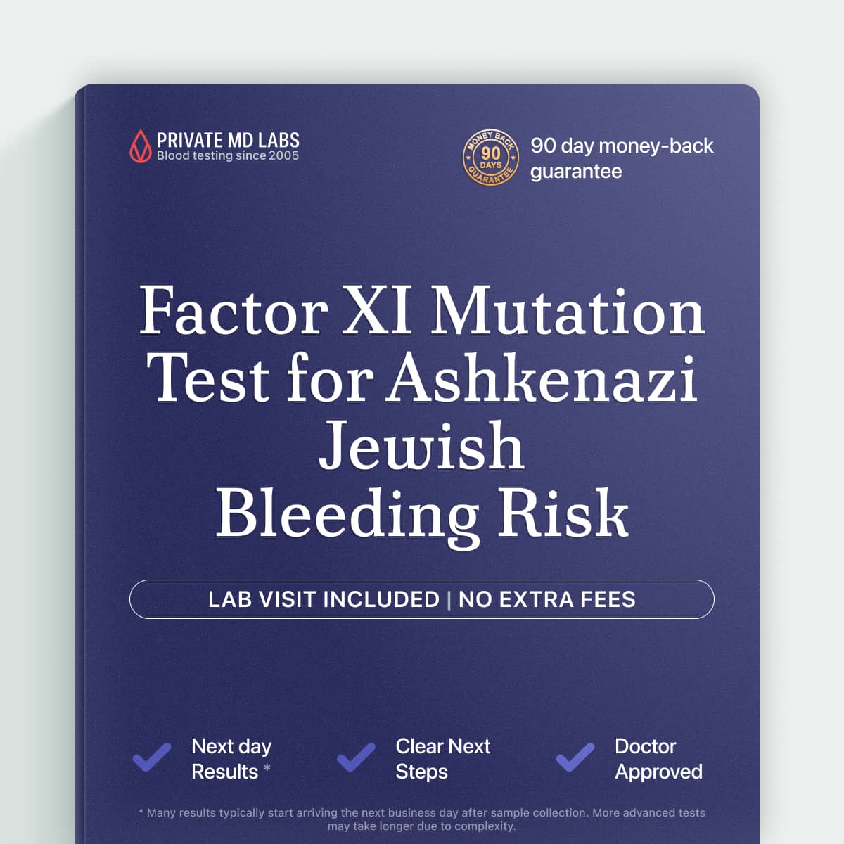 Genetic bleeding disorder test for Ashkenazi Jewish individuals with family history