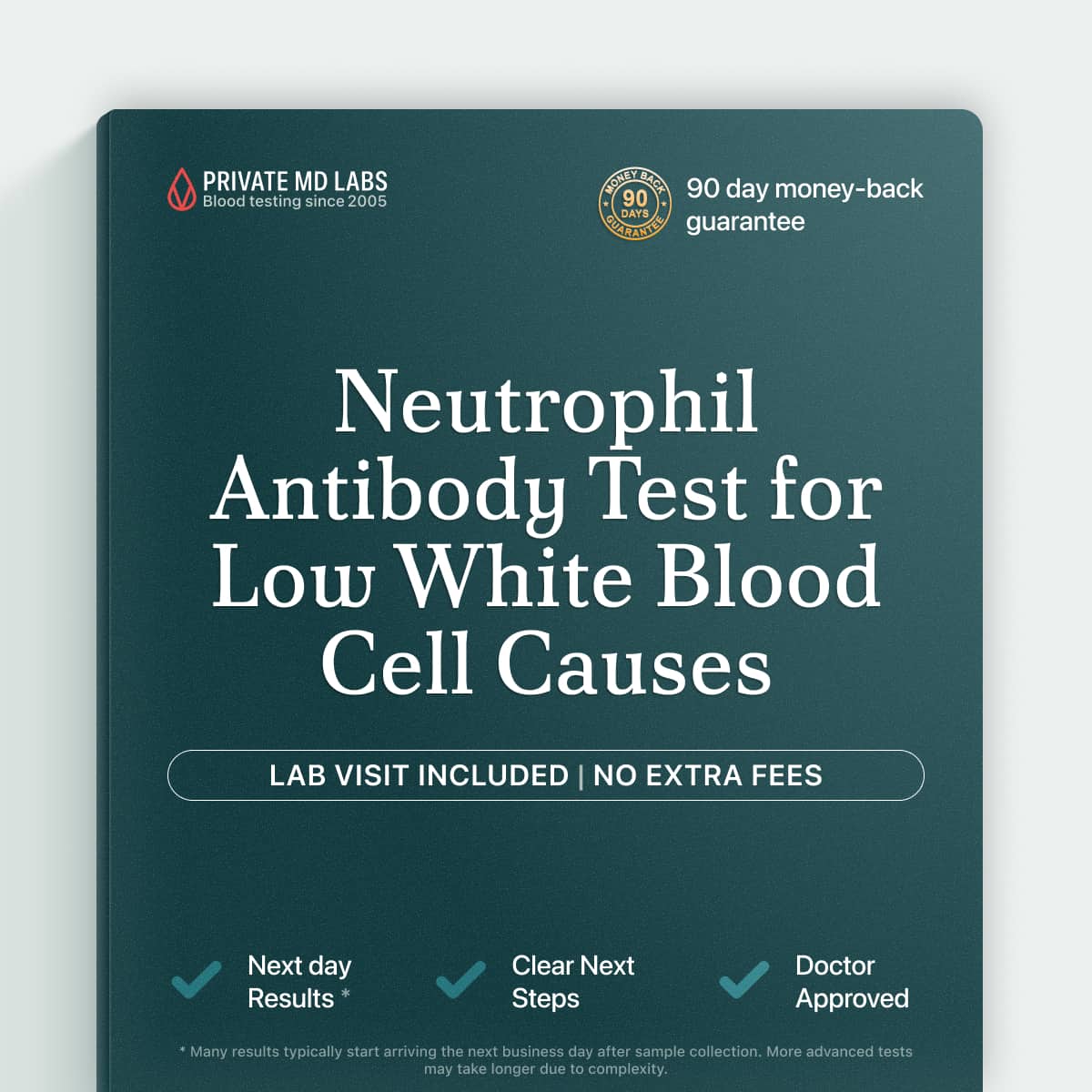 Neutrophil antibody test for immune-related low white blood cell conditions