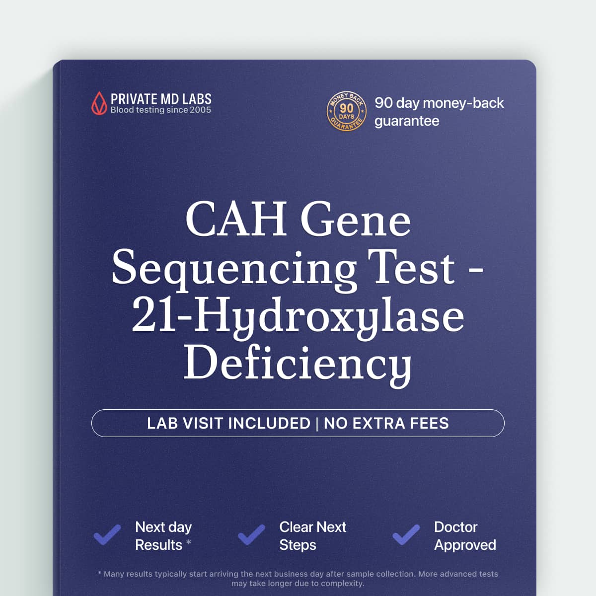 Genetic sequencing test for families with CAH history or 21-hydroxylase carrier risk