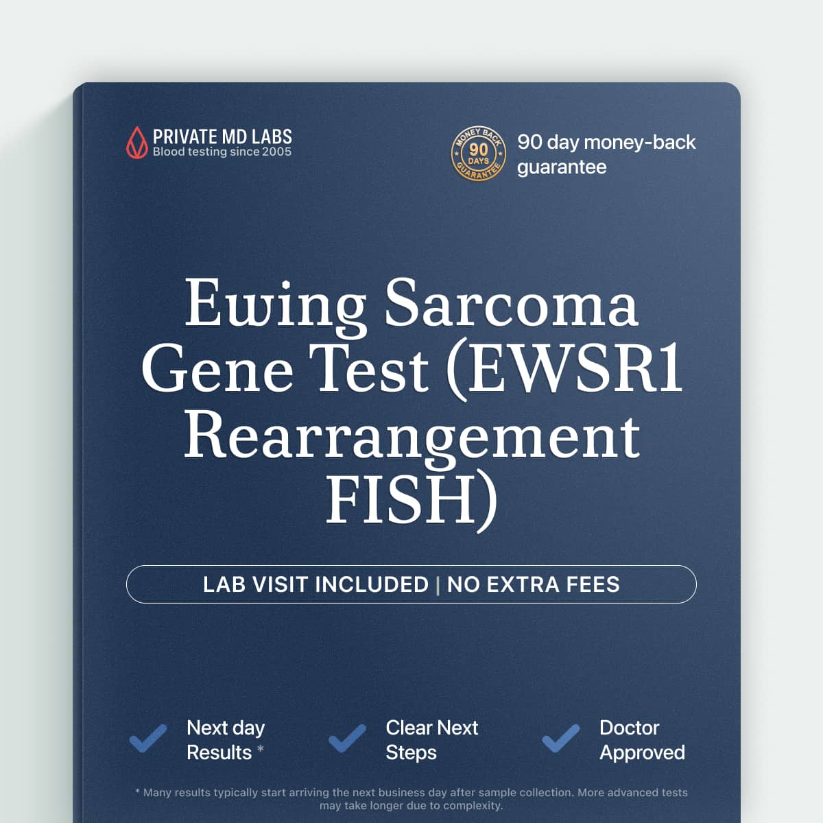 FISH genetic test for Ewing sarcoma diagnosis via EWSR1 gene rearrangement