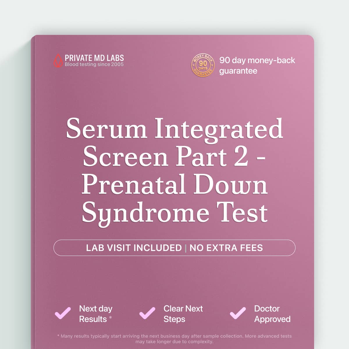 Prenatal screening test for pregnant women assessing Down syndrome and neural tube defect risk